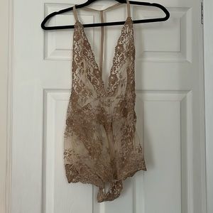 Free People intimately too cute lace body suit